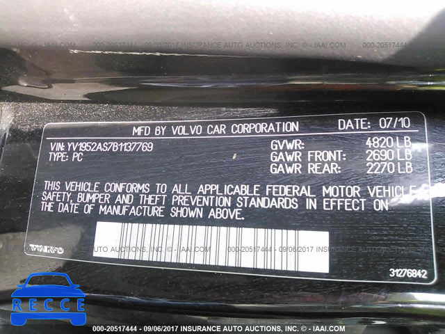 2011 Volvo S80 3.2 YV1952AS7B1137769 Bild 8