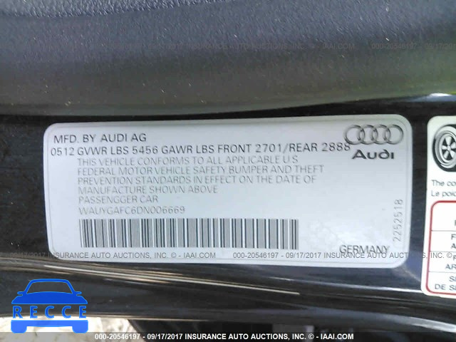 2013 Audi A7 PREMIUM PLUS WAUYGAFC6DN006669 image 8