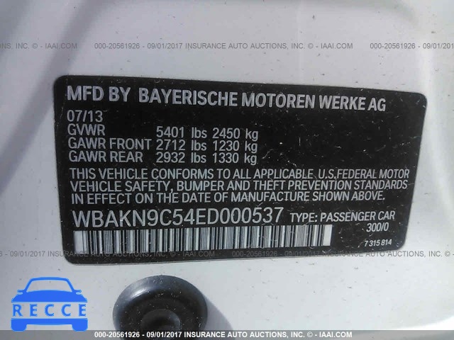 2014 BMW 550 I WBAKN9C54ED000537 image 8