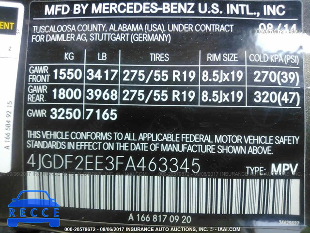 2015 Mercedes-benz GL 350 BLUETEC 4JGDF2EE3FA463345 image 8
