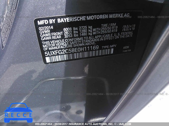2014 BMW X6 XDRIVE35I 5UXFG2C58E0H11169 image 8