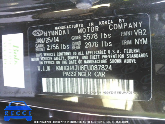 2014 Hyundai Equus SIGNATURE/ULTIMATE KMHGH4JH8EU087824 image 8