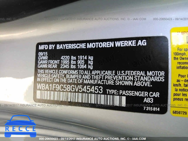 2016 BMW 228 I/SULEV WBA1F9C58GV545453 Bild 8