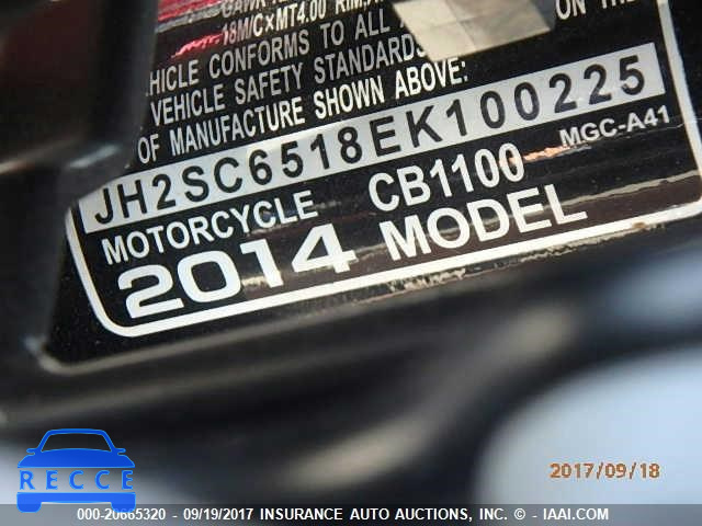 2014 Honda CB1100 JH2SC6518EK100225 зображення 9