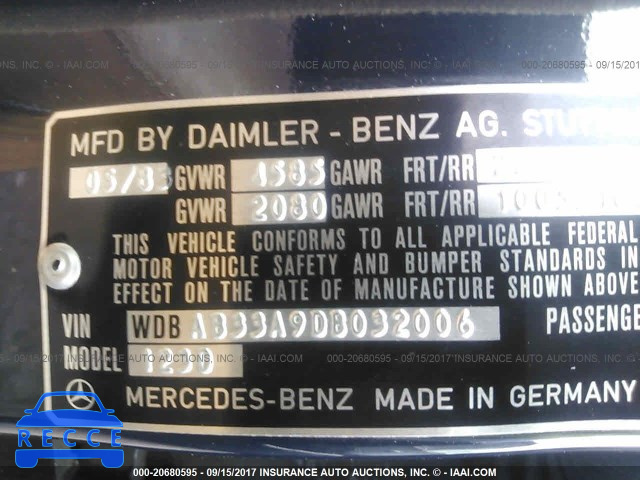 1983 Mercedes-benz 300 DT WDBAB33A9DB032006 зображення 8