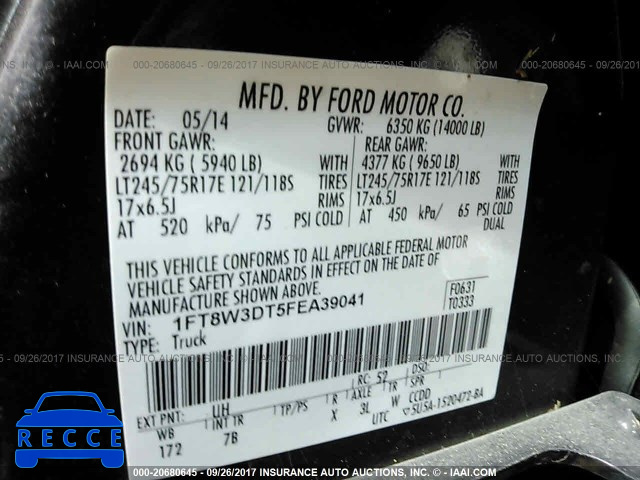 2015 Ford F350 SUPER DUTY 1FT8W3DT5FEA39041 image 8