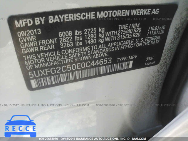 2014 BMW X6 XDRIVE35I 5UXFG2C50E0C44653 image 8