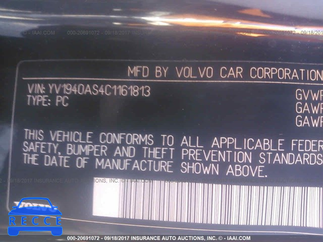 2012 Volvo S80 3.2 YV1940AS4C1161813 image 8