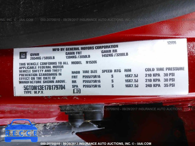 2007 Hummer H3 5GTDN13E178179704 зображення 8