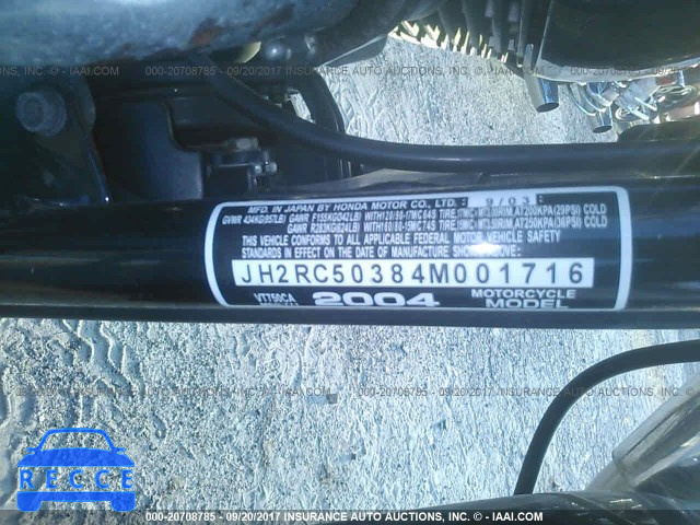 2004 Honda VT750 CA JH2RC50384M001716 image 9