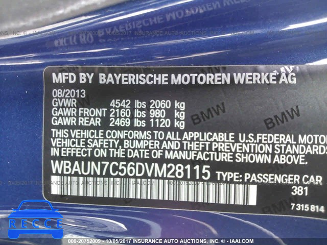 2013 BMW 135 I/IS WBAUN7C56DVM28115 image 8
