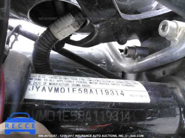 2008 Yamaha XVS650 A/AT JYAVM01E58A119314 зображення 9