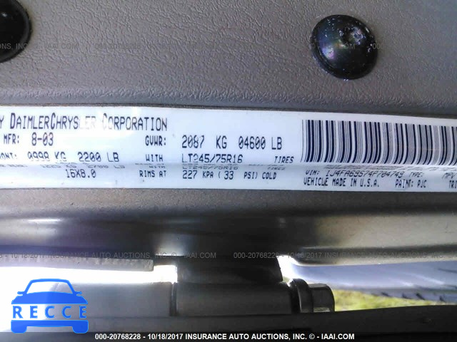 2004 Jeep Wrangler / Tj RUBICON 1J4FA69S74P704749 image 8