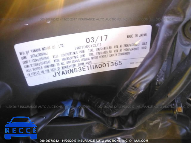2017 YAMAHA FZ09 JYARN53E1HA001365 image 9
