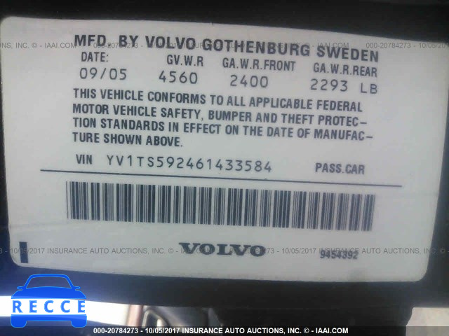 2006 Volvo S80 2.5T YV1TS592461433584 image 8