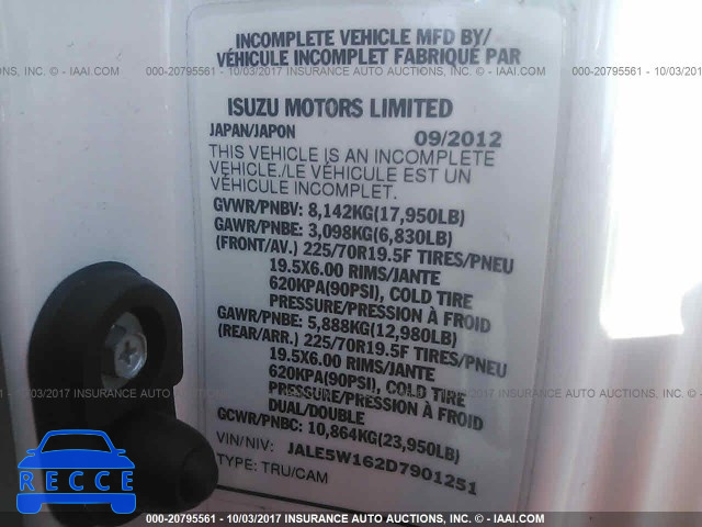 2013 ISUZU NQR JALE5W162D7901251 зображення 9