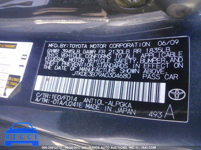 2010 Scion TC JTKDE3B79A0304680 image 8