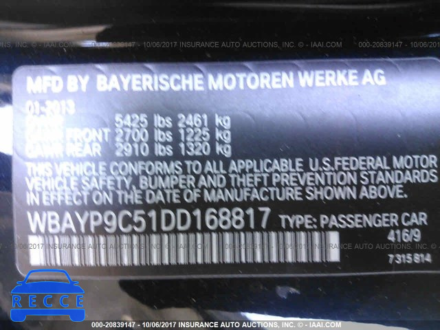 2013 BMW 650 I WBAYP9C51DD168817 зображення 8