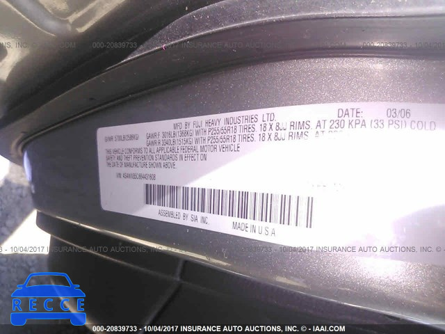 2006 Subaru B9 Tribeca 3.0 H6/3.0 H6 LIMITED 4S4WX85C664431608 image 8