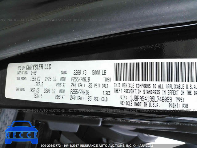 2009 Jeep Wrangler SAHARA 1J8FA54199L746099 image 8