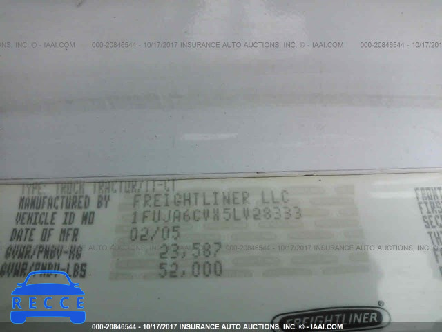 2005 FREIGHTLINER COLUMBIA COLUMBIA 1FUJA6CVX5LV28333 image 9