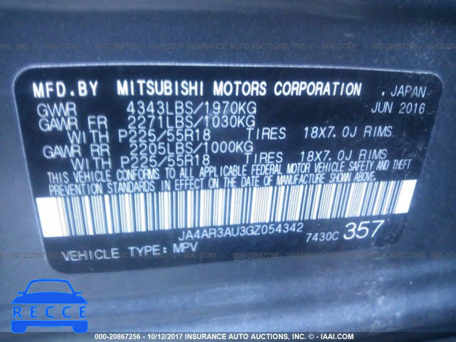 2016 Mitsubishi Outlander Sport ES JA4AR3AU3GZ054342 image 8