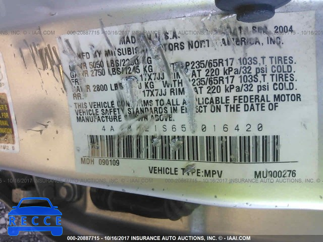 2005 Mitsubishi Endeavor LS 4A4MM21S65E016420 image 8