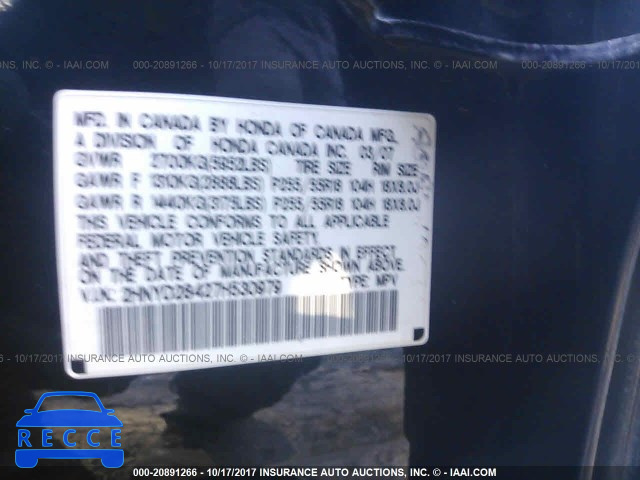 2007 Acura MDX TECHNOLOGY 2HNYD28427H530979 image 8
