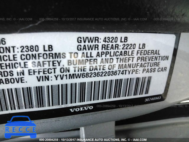 2006 Volvo V50 T5 YV1MW682362203674 image 8