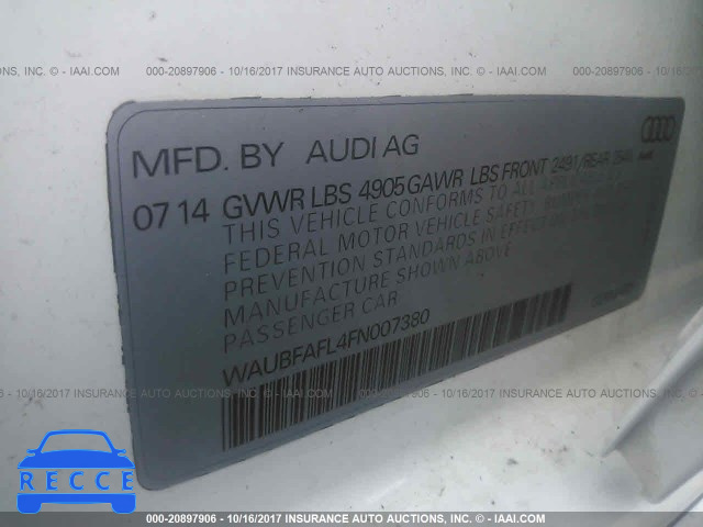 2015 Audi A4 PREMIUM WAUBFAFL4FN007380 image 8