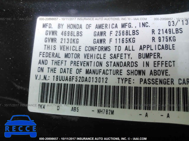 2013 Acura TL TECH 19UUA8F52DA013012 Bild 8