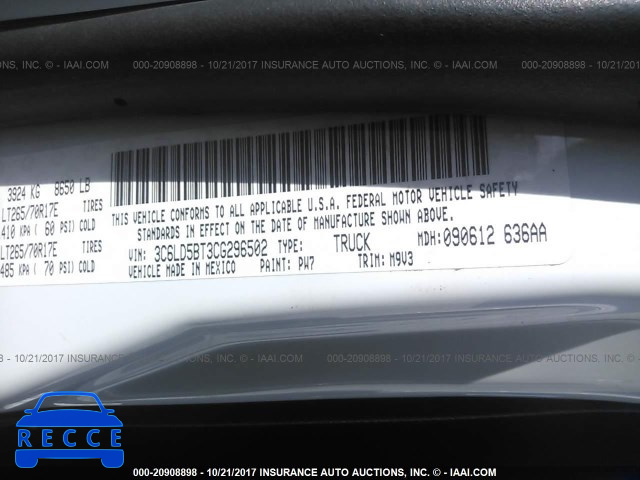 2012 Dodge RAM 2500 SLT 3C6LD5BT3CG296502 зображення 8