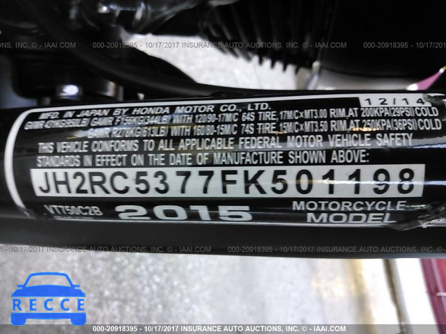 2015 Honda VT750 C2B JH2RC5377FK501198 image 9