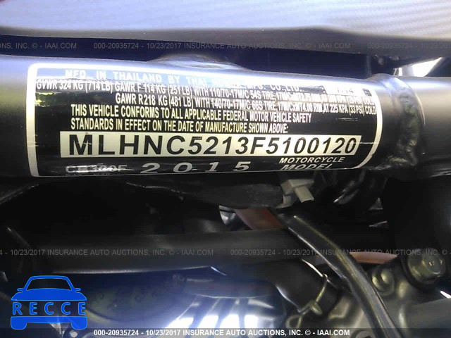 2015 Honda CB300 F MLHNC5213F5100120 image 9