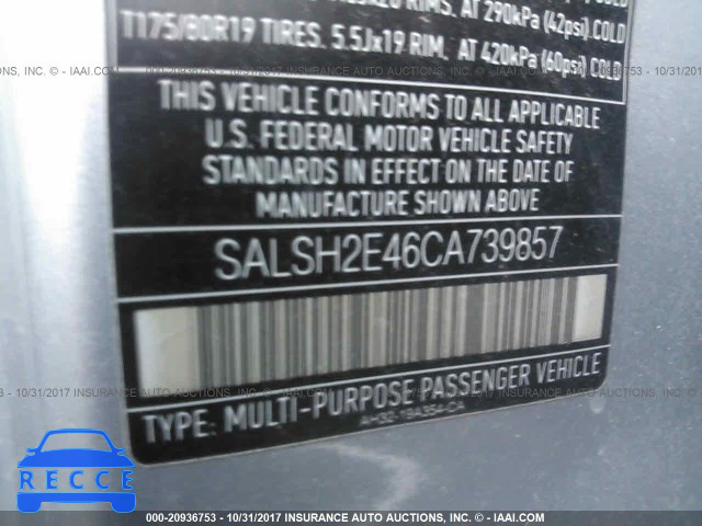 2012 Land Rover Range Rover Sport SC SALSH2E46CA739857 image 8