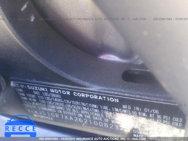 2006 Suzuki GSX-R750 K6 JS1GR7KA262100823 image 9