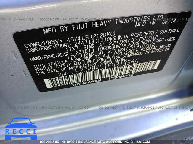 2014 Subaru Xv Crosstrek 2.0I HYBRID TOURING JF2GPBKC1EH313565 image 8