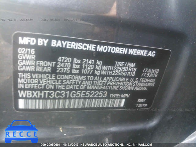 2016 BMW X1 XDRIVE28I WBXHT3C31G5E52253 зображення 8