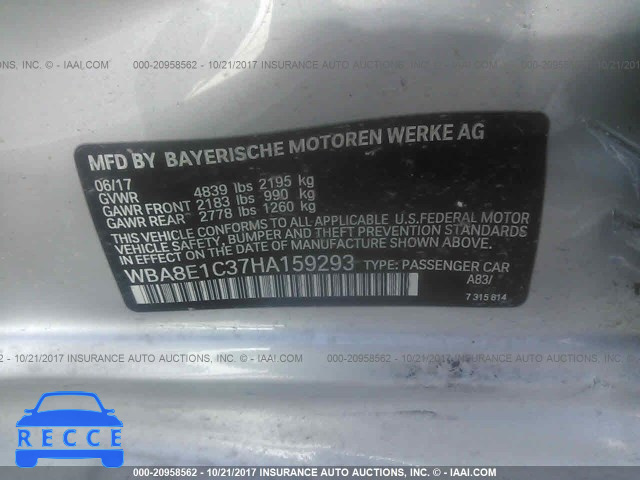 2017 BMW 330E WBA8E1C37HA159293 image 8