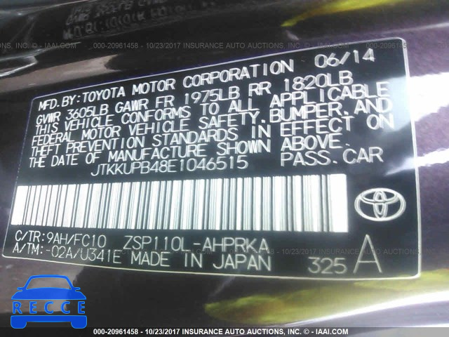 2014 Scion XD JTKKUPB48E1046515 image 8