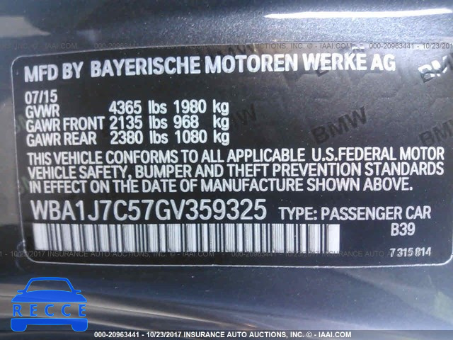 2016 BMW M235I WBA1J7C57GV359325 зображення 8