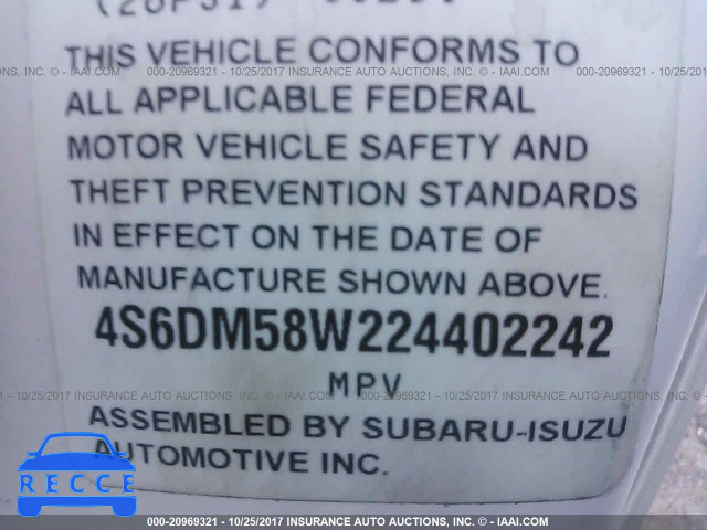 2002 Honda Passport EX/LX 4S6DM58W224402242 image 8