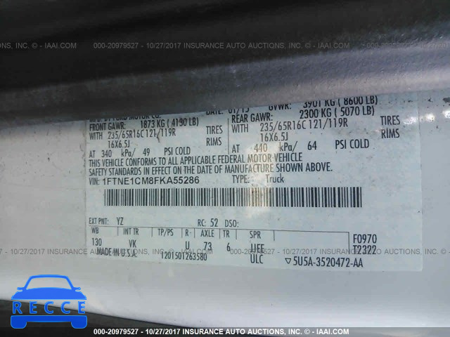 2015 Ford Transit T-150 1FTNE1CM8FKA55286 image 7