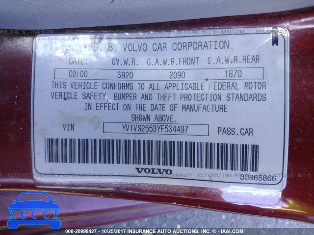2000 Volvo S40 YV1VS2553YF534497 image 8