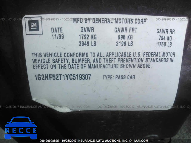 2000 Pontiac Grand Am SE1 1G2NF52T1YC519307 image 8