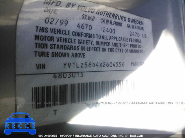 1999 Volvo V70 XC YV1LZ56D4X2604556 image 8