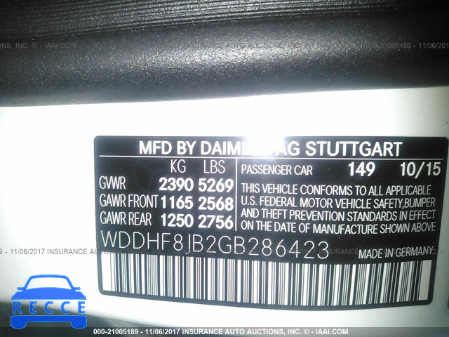 2016 Mercedes-benz E 350 4MATIC WDDHF8JB2GB286423 зображення 8