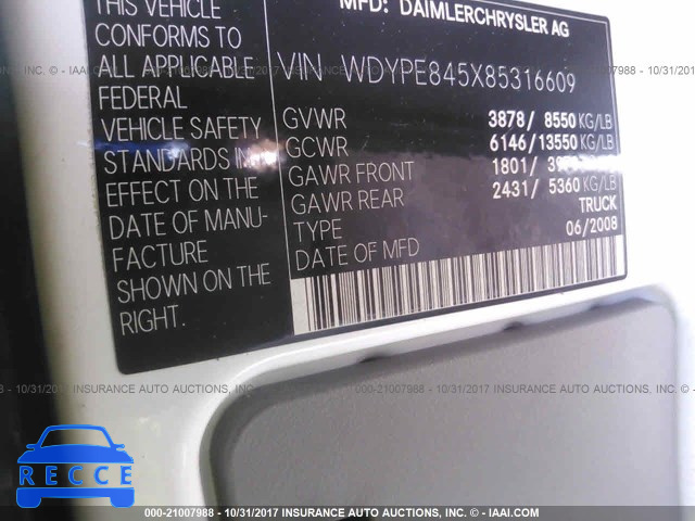 2008 Freightliner Sprinter 2500 WDYPE845X85316609 image 8