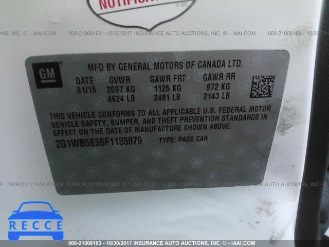 2015 Chevrolet Impala Limited LT 2G1WB5E36F1135879 image 8