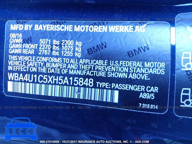 2017 BMW 440XI WBA4U1C5XH5A15848 image 8